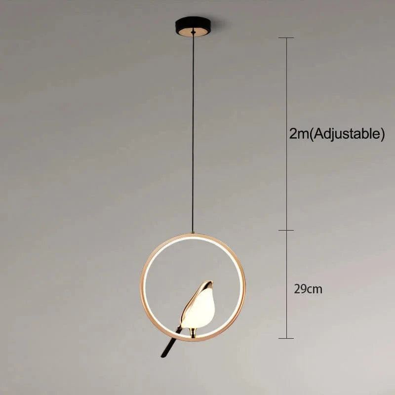 Suspension luminaire Nordique Créatif LED "Luxury Glow" | Marco Lucetti Circulaire-Or / 85-240V / Lumière naturelle