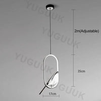 Suspension luminaire Nordique Créatif LED "Luxury Glow" | Marco Lucetti Ellipse-Argenté / 85-240V / Lumière naturelle