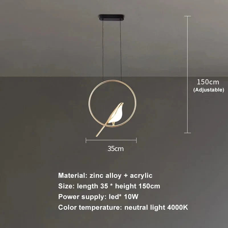 Suspension luminaire Nordique Créatif LED "Luxury Glow" | Marco Lucetti Style B / 85-240V / Lumière naturelle