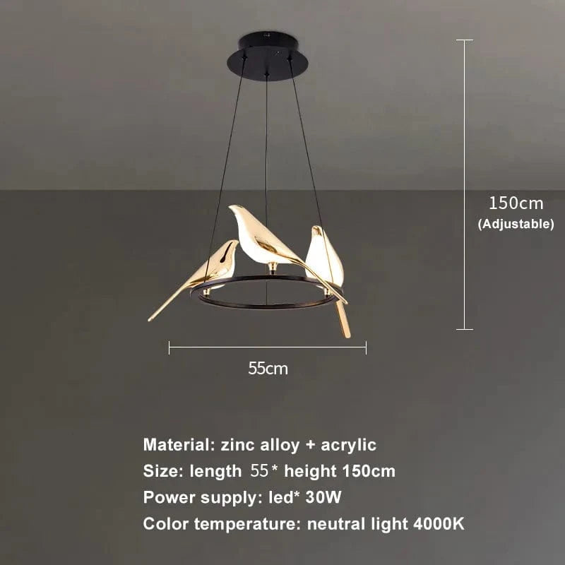 Suspension luminaire Nordique Créatif LED "Luxury Glow" | Marco Lucetti Tête C Style-3 / 85-240V / Lumière naturelle