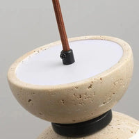 Suspension Luminaire Nordique Crème Travertin LED pour Chambre à Coucher | Marco Lucetti