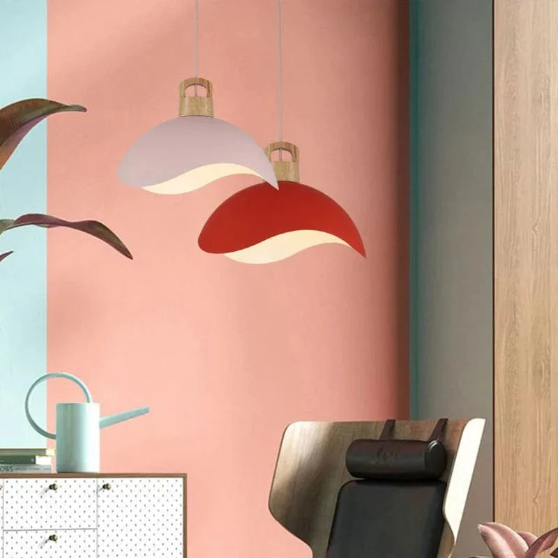 Suspension luminaire nordique en bois et aluminium - design contemporain | Marco Lucetti