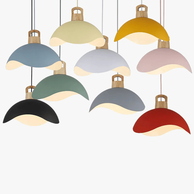 Suspension luminaire nordique en bois et aluminium - design contemporain | Marco Lucetti