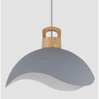 Suspension luminaire nordique en bois et aluminium - design contemporain | Marco Lucetti Gris avec du bois