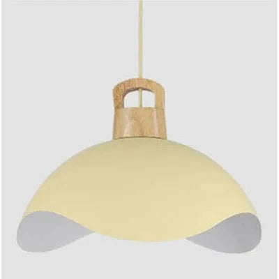 Suspension luminaire nordique en bois et aluminium - design contemporain | Marco Lucetti Jaune avec du bois