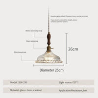 Suspension luminaire nordique en bois, verre et laiton - Style rustique moderne | Marco Lucetti 1106-250 / Blanc froid / CHINE