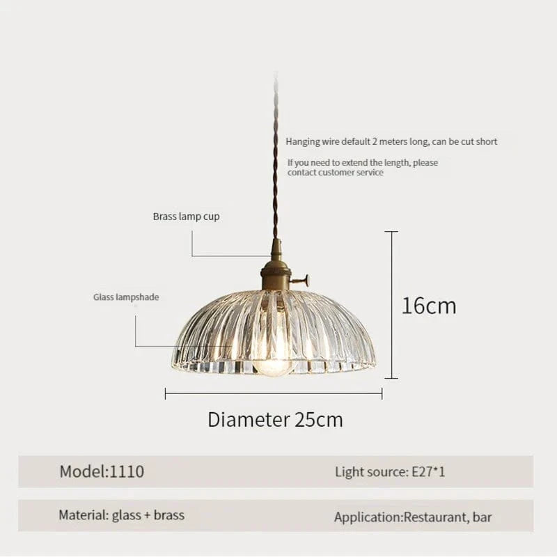 Suspension luminaire nordique en bois, verre et laiton - Style rustique moderne | Marco Lucetti 1110-250 / Blanc froid / CHINE