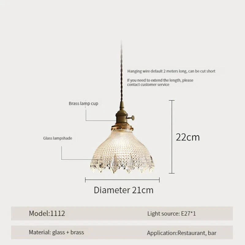 Suspension luminaire nordique en bois, verre et laiton - Style rustique moderne | Marco Lucetti 1112-210 / Blanc froid / CHINE