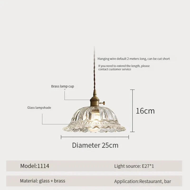 Suspension luminaire nordique en bois, verre et laiton - Style rustique moderne | Marco Lucetti 1114-250 / Blanc froid / CHINE