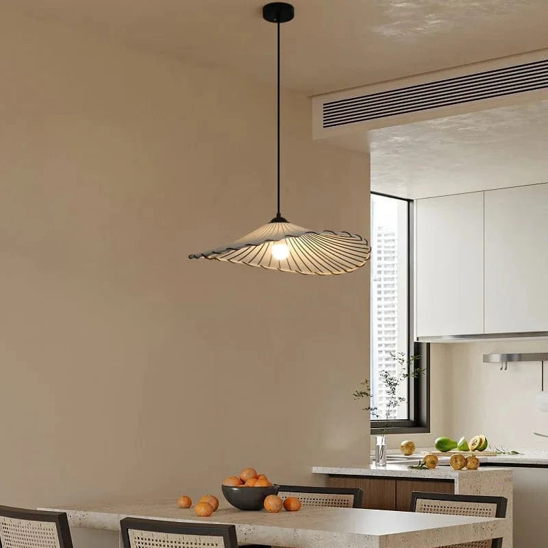 Suspension Luminaire nordique en tissu LED Wabi Sabi pour décoration de salon et chambre, en coton lin créatif | Marco Lucetti