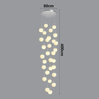 Suspension luminaire nordique pour éclairer l'intérieur de votre escalier. | Marco Lucetti Tête argent 48 / Gradation à distance RC