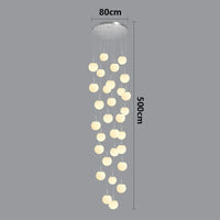 Suspension luminaire nordique pour éclairer l'intérieur de votre escalier. | Marco Lucetti Tête argent 68 / Gradation à distance RC
