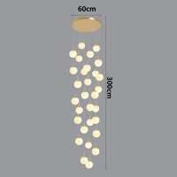 Suspension luminaire nordique pour éclairer l'intérieur de votre escalier. | Marco Lucetti Tête d&#39;or 30 / Gradation à distance RC