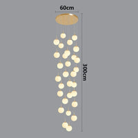 Suspension luminaire nordique pour éclairer l'intérieur de votre escalier. | Marco Lucetti Tête d&#39;or 36 / Gradation à distance RC