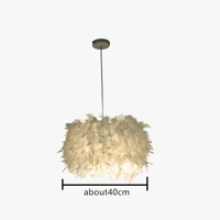 Suspension luminaire plume romantique pour chambre salon E27 lampes suspendues | Marco Lucetti
