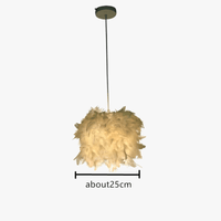 Suspension luminaire plume romantique pour chambre salon E27 lampes suspendues | Marco Lucetti