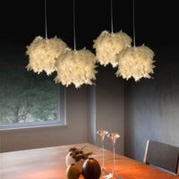 Suspension luminaire plume romantique pour chambre salon E27 lampes suspendues | Marco Lucetti
