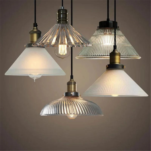 Suspension Luminaire Rétro LED en Verre Américain - Éditions Cuivre et Laiton | Marco Lucetti