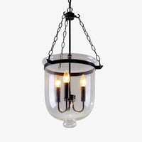 Suspension luminaire rustique en verre et métal vintage. | Marco Lucetti