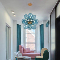 Suspension lumineuse à LED en verre coloré Rainbow Glass | Marco Lucetti