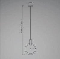 Suspension lumineuse cercle design Scandinave | Marco Lucetti 1 lampe - 20cm