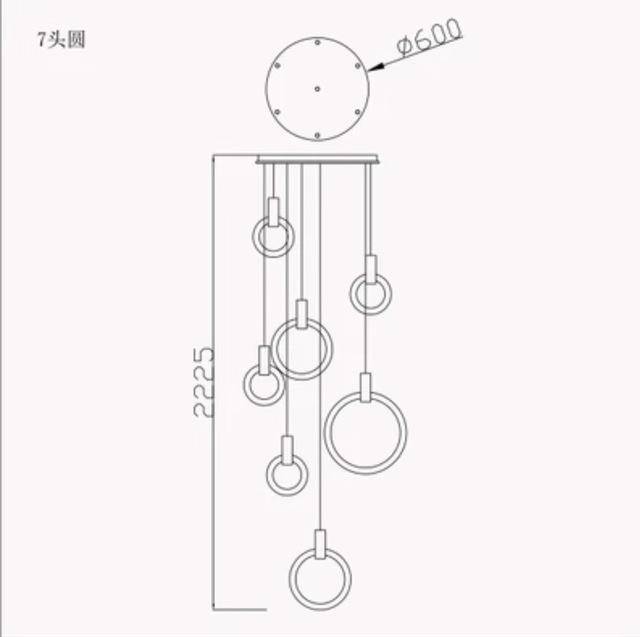 Suspension lumineuse cercle design Scandinave | Marco Lucetti