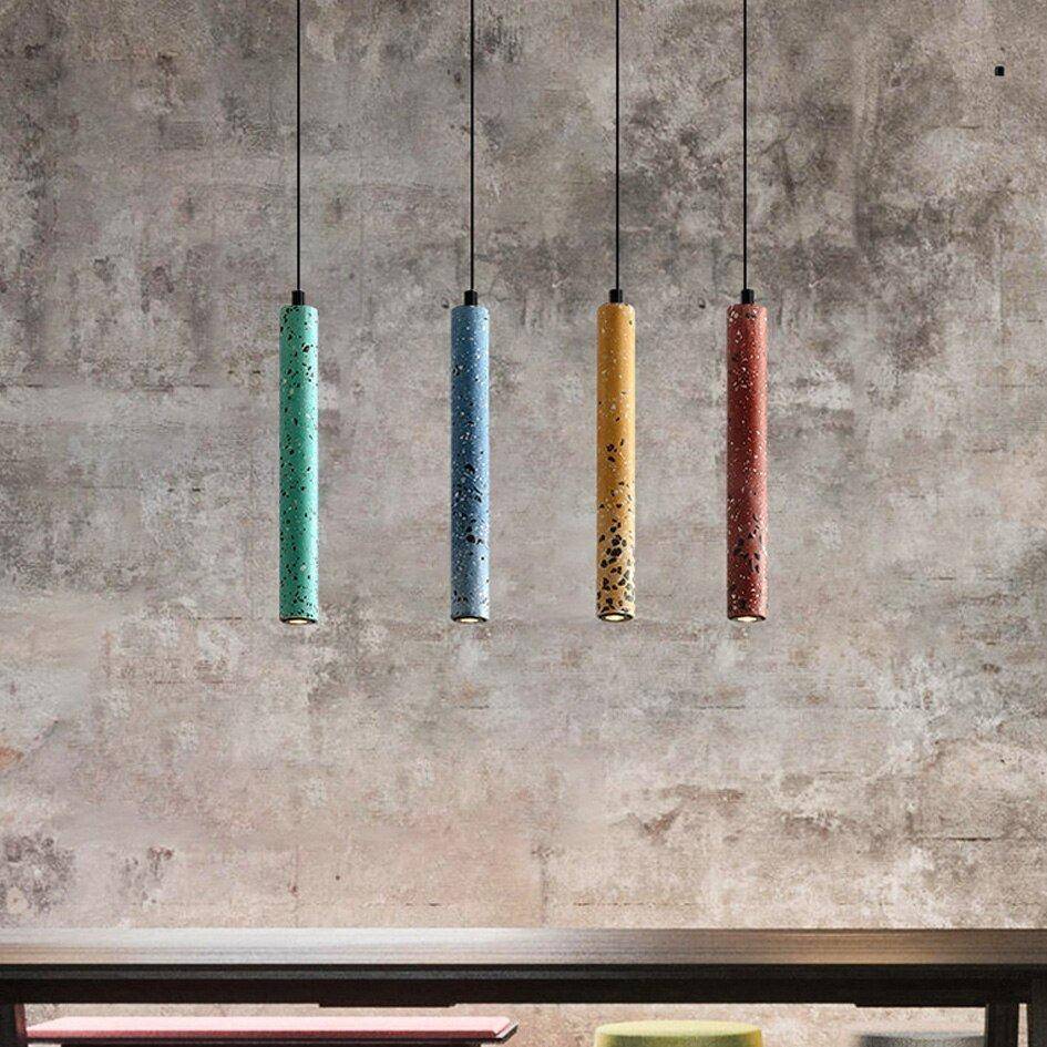 Suspension Lumineuse Ciment Terrazzo Coloré | Marco Lucetti