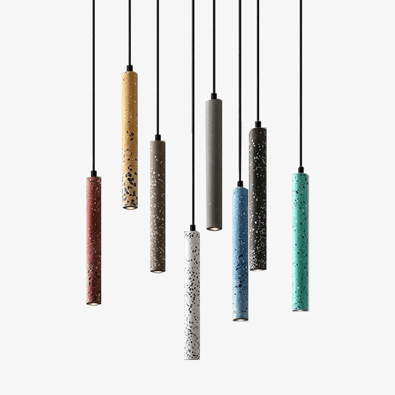 Suspension Lumineuse Ciment Terrazzo Coloré | Marco Lucetti