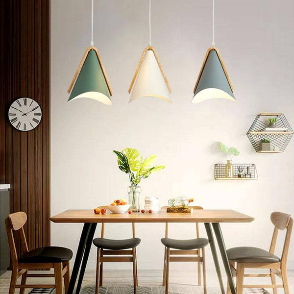 Suspension lumineuse design en bois et métal multicolore | Marco Lucetti
