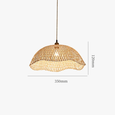 Suspension lumineuse en bambou tissé à la main pour une ambiance rétro. | Marco Lucetti