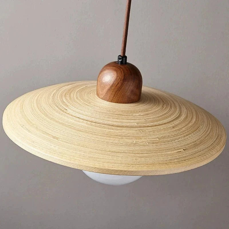 Suspension Lumineuse en Bois de Style Japonais Rétro | Marco Lucetti