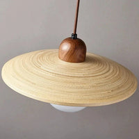 Suspension Lumineuse en Bois de Style Japonais Rétro | Marco Lucetti