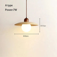 Suspension Lumineuse en Bois de Style Japonais Rétro | Marco Lucetti A type / 6000K