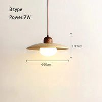 Suspension Lumineuse en Bois de Style Japonais Rétro | Marco Lucetti Type B / 6000K