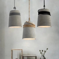 Suspension Lumineuse en Ciment et Corde de Chanvre | Marco Lucetti