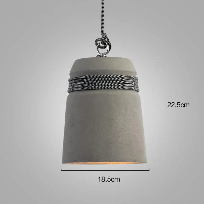 Suspension Lumineuse en Ciment et Corde de Chanvre | Marco Lucetti Bk et quoi / Sans Ampoule