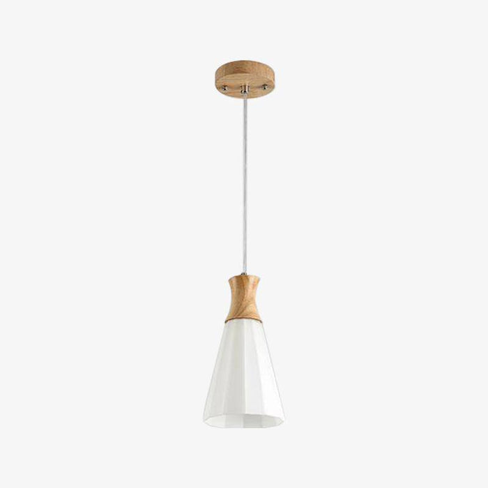 Suspension lumineuse en cône bois japonais | Marco Lucetti