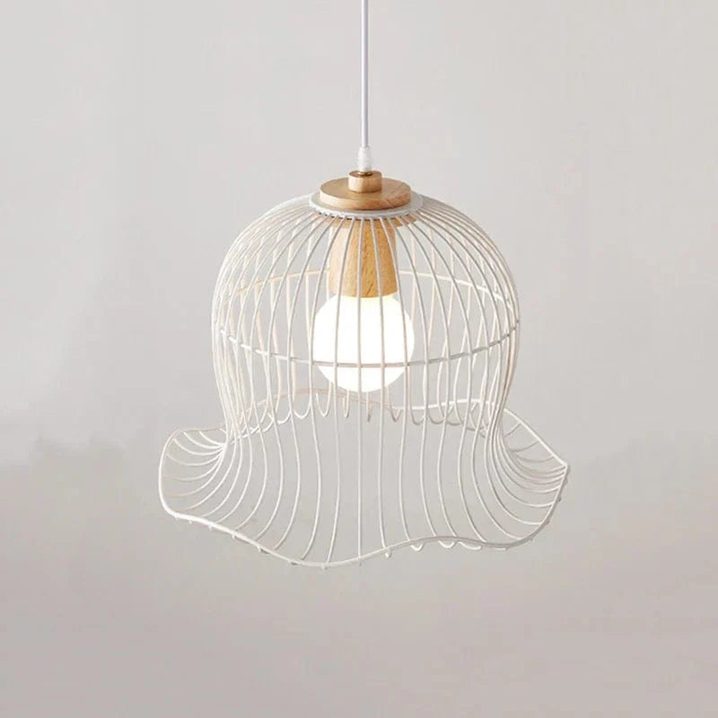 Suspension Lumineuse en Métal Blanc Nordique Forme de Fleur pour Restaurant et Salon | Marco Lucetti