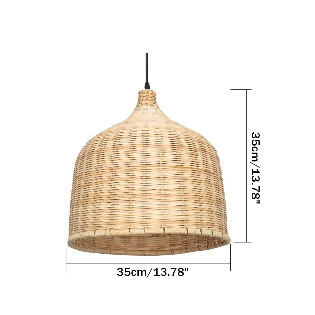 Suspension lumineuse en rotin avec abat-jour rond "Hang Glow" | Marco Lucetti