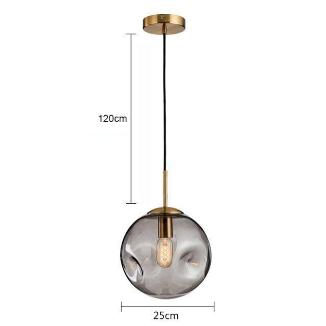 Suspension lumineuse en verre Head - Édition Design LED | Marco Lucetti Fumé