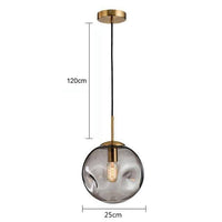 Suspension lumineuse en verre Head - Édition Design LED | Marco Lucetti Fumé