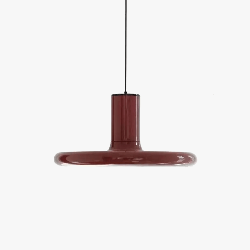 Suspension lumineuse LED SANDYHA nordique rétro ovni rouge « Disco Volant » pour chambre, salon et salle à manger | Marco Lucetti