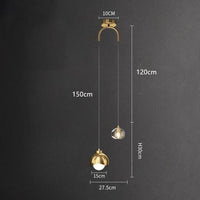 Suspension lumineuse LED Thea Dual Glow | Marco Lucetti Doré / Chaude