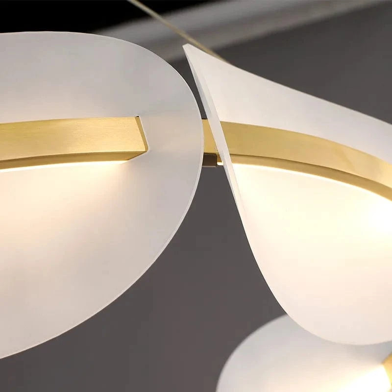  Suspension Lumineuse Moderne De Luxe Led en Fer - Lustre Créatif à Anneaux Pétale - Décoration Lumineuse | Marco Lucetti