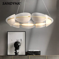  Suspension Lumineuse Moderne De Luxe Led en Fer - Lustre Créatif à Anneaux Pétale - Décoration Lumineuse | Marco Lucetti