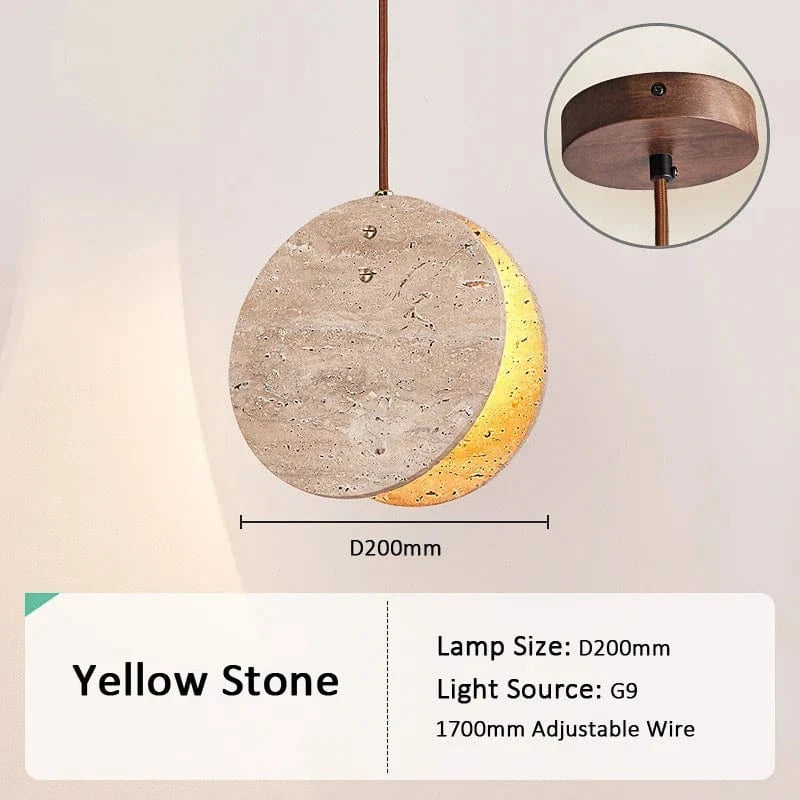 Suspension Lumineuse Nordique Scandi Wabi Sabi Jaune Piedra LED | Marco Lucetti