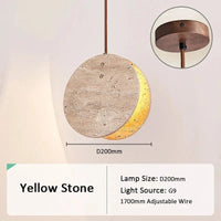 Suspension Lumineuse Nordique Scandi Wabi Sabi Jaune Piedra LED | Marco Lucetti