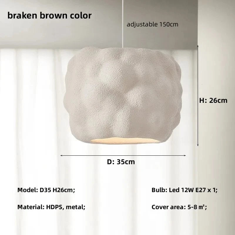 Suspension lumineuse Nordique Wabi Sabi pour Décor à la maison et Restaurant | Marco Lucetti Couleur marron freiné / 3 lumières modifiables