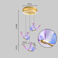 Suspension Lumineuse Papillon en Acrylique | Marco Lucetti StyleC 3 têtes / Blanc froid