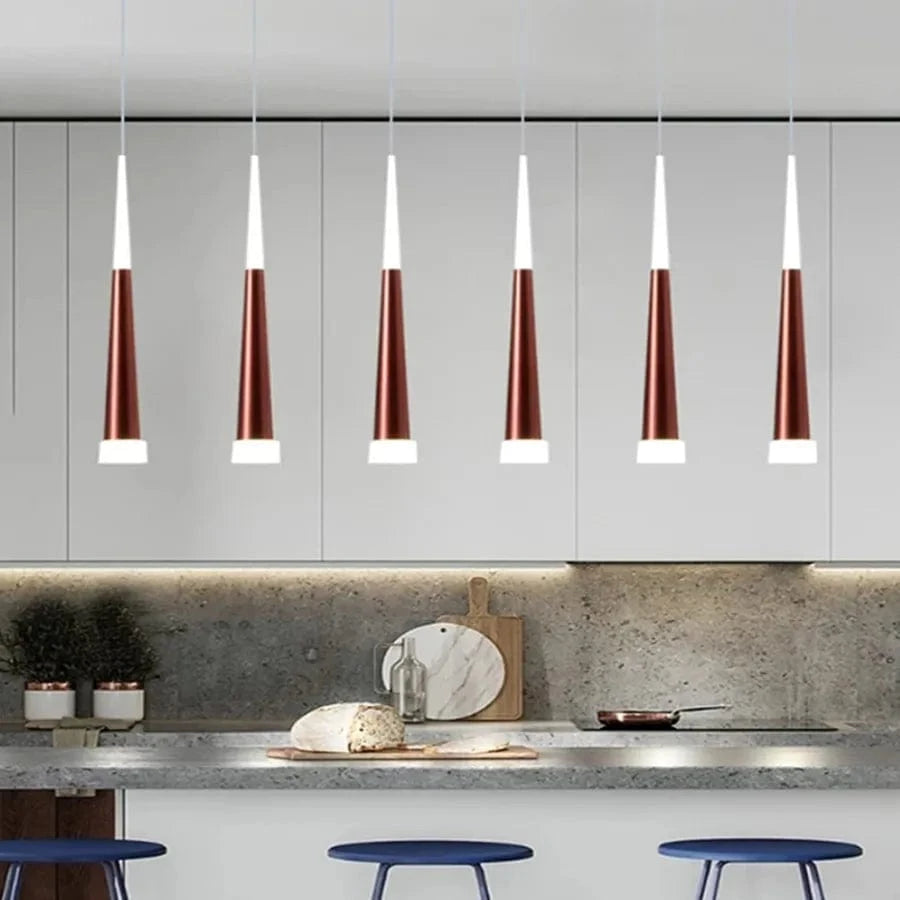 Suspension lumineuse pour cuisine et salle à manger - Collection Nordique Long Tube | Marco Lucetti